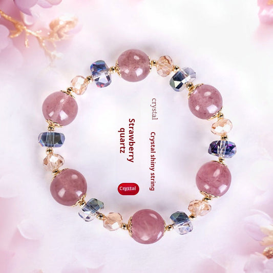 Unlock Your Allure: Discover the Captivating Power of the Attracting Male Lucky Strawberry Quartz Beaded Bracelet 🌟