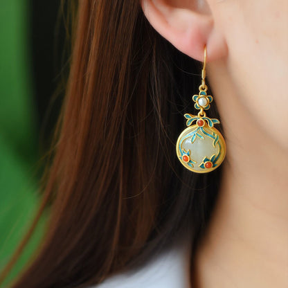 Hetian jade earrings