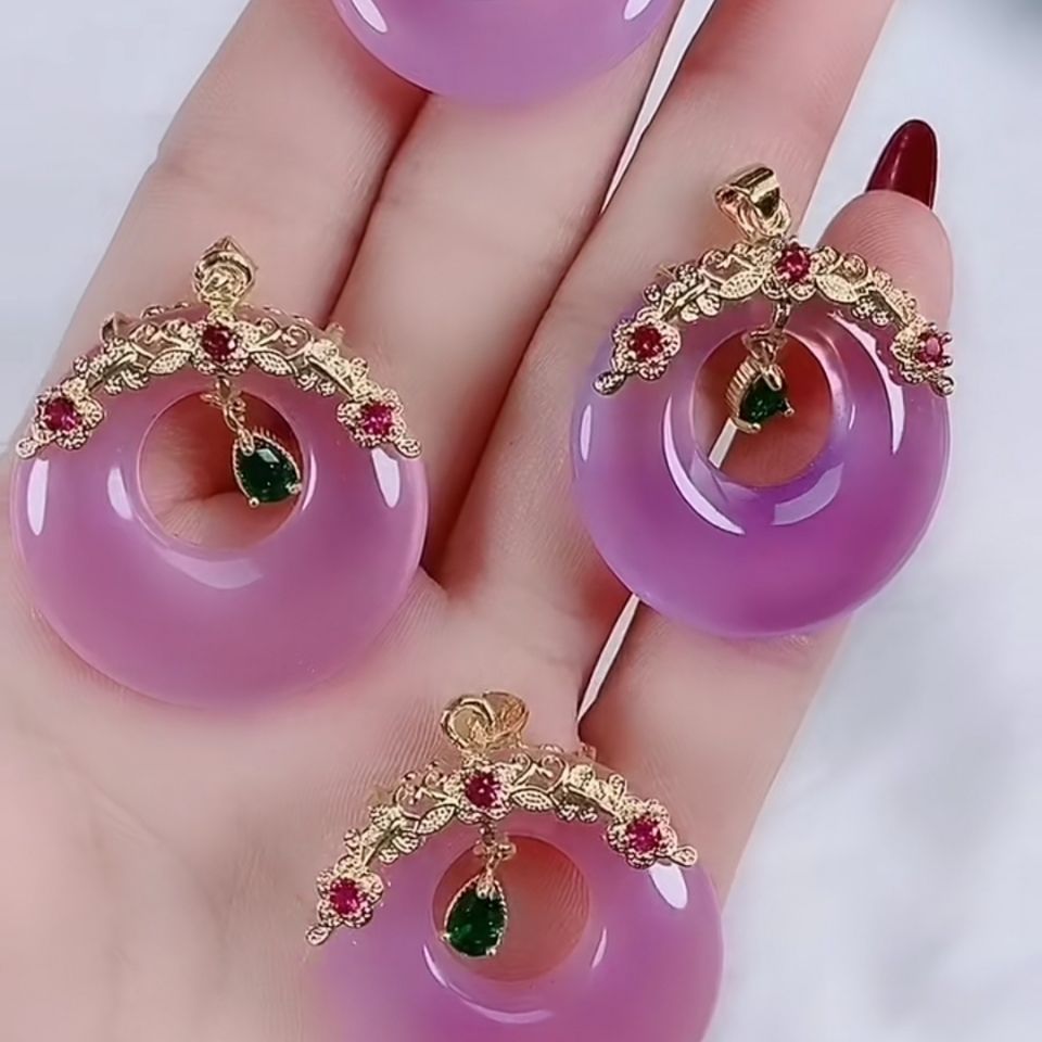 ring pendant earrings necklace suit