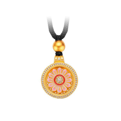 Rotating point diamond compass pendant