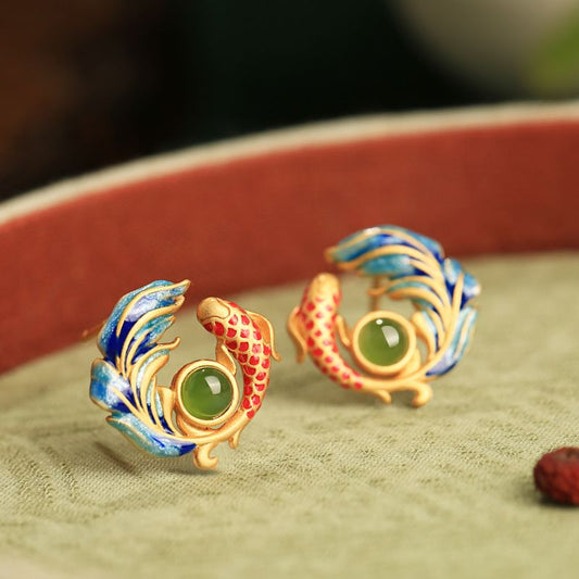 Ashore koi ear studs