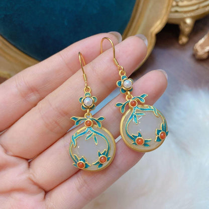 Hetian jade earrings