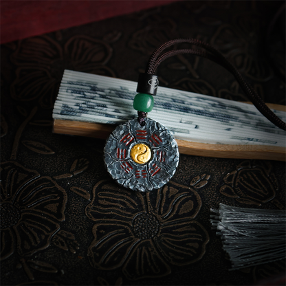 Goat ghost money pendant bagua tai chi jewelry necklace