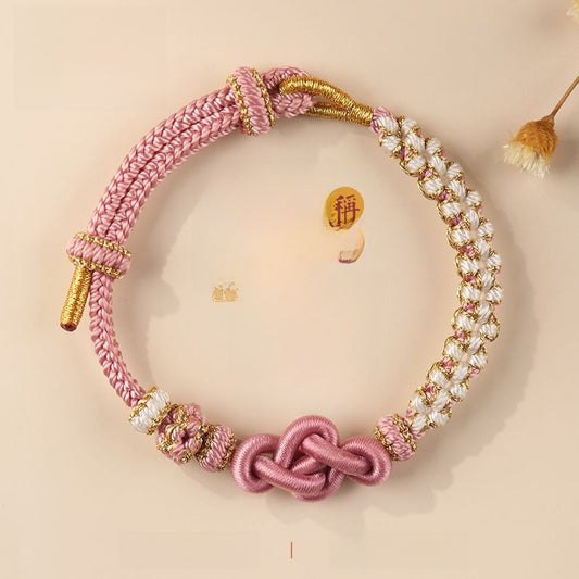 Ruyi knotted peach blossom bracelet